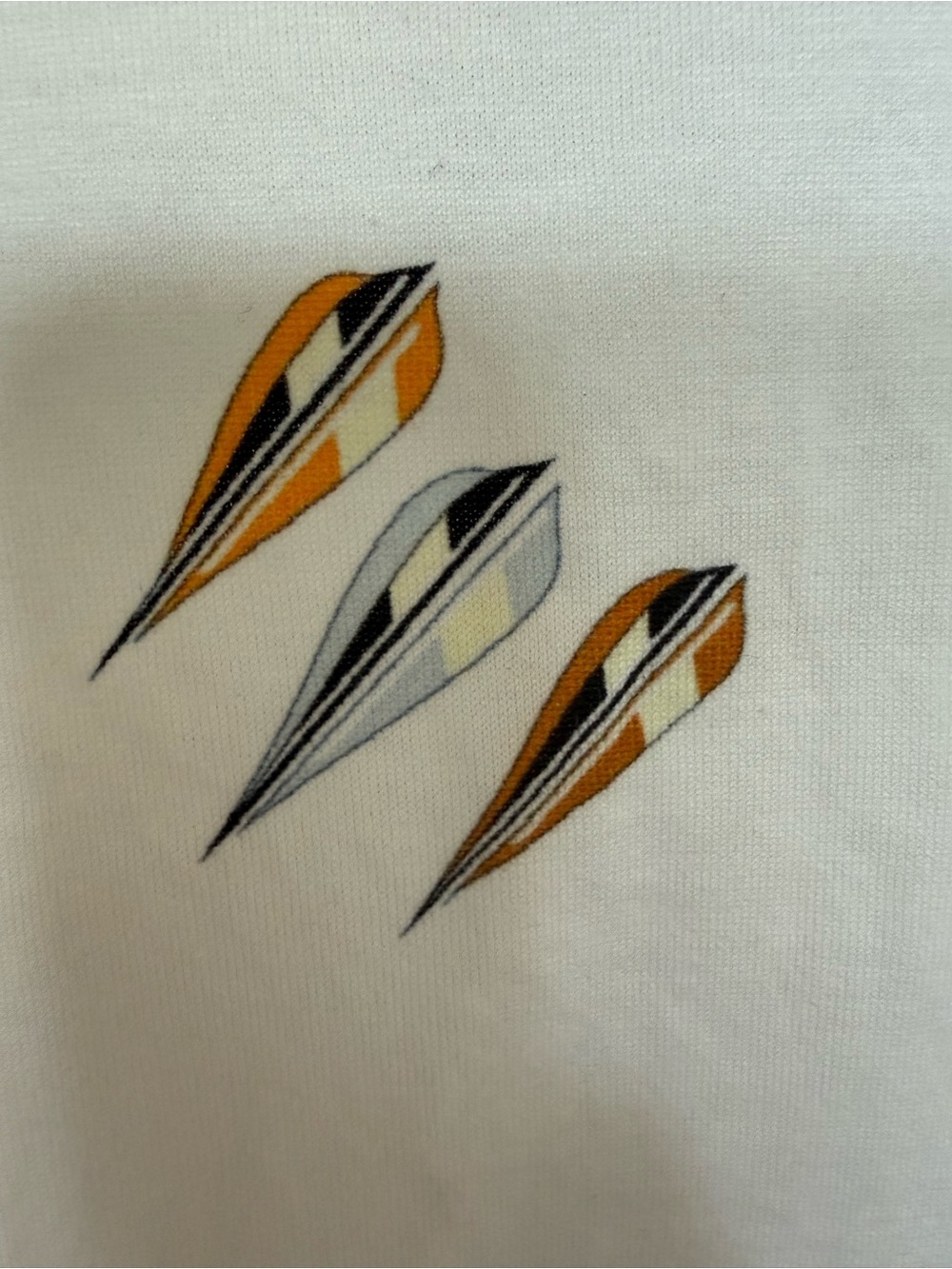 Hermes White Short-Sleeve Tee with Black Target Graphic 100 - Picture 5 of 10